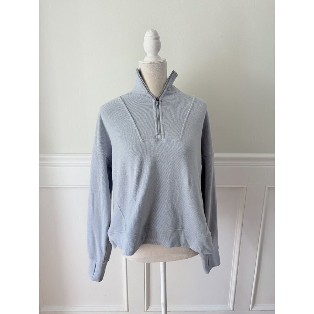 RBX Blue Ribbed Popover Jacket L Very Good Condition - Picture 2 of 4